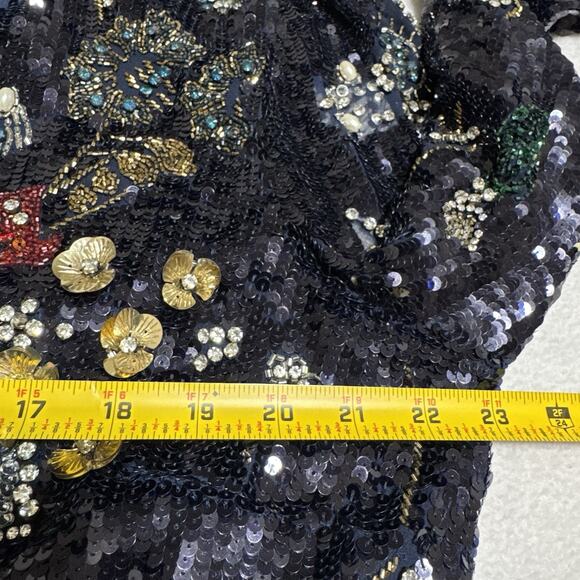 Mac Duggal 93546 Embellished Wrap Gown 18 Bishop Sleeves Formal Dress NWT $1798 - Picture 12 of 16